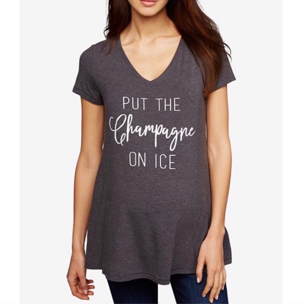A Pea in the Pod | Grey Graphic Maternity Tee NWT